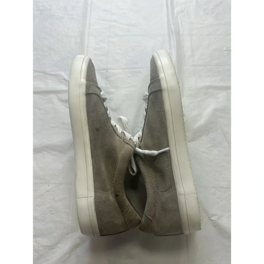 Frye Kerry Shoes Women's 9M Beige‎ White Suede Leather Lace Up Low Top Sneakers - Picture 4 of 9